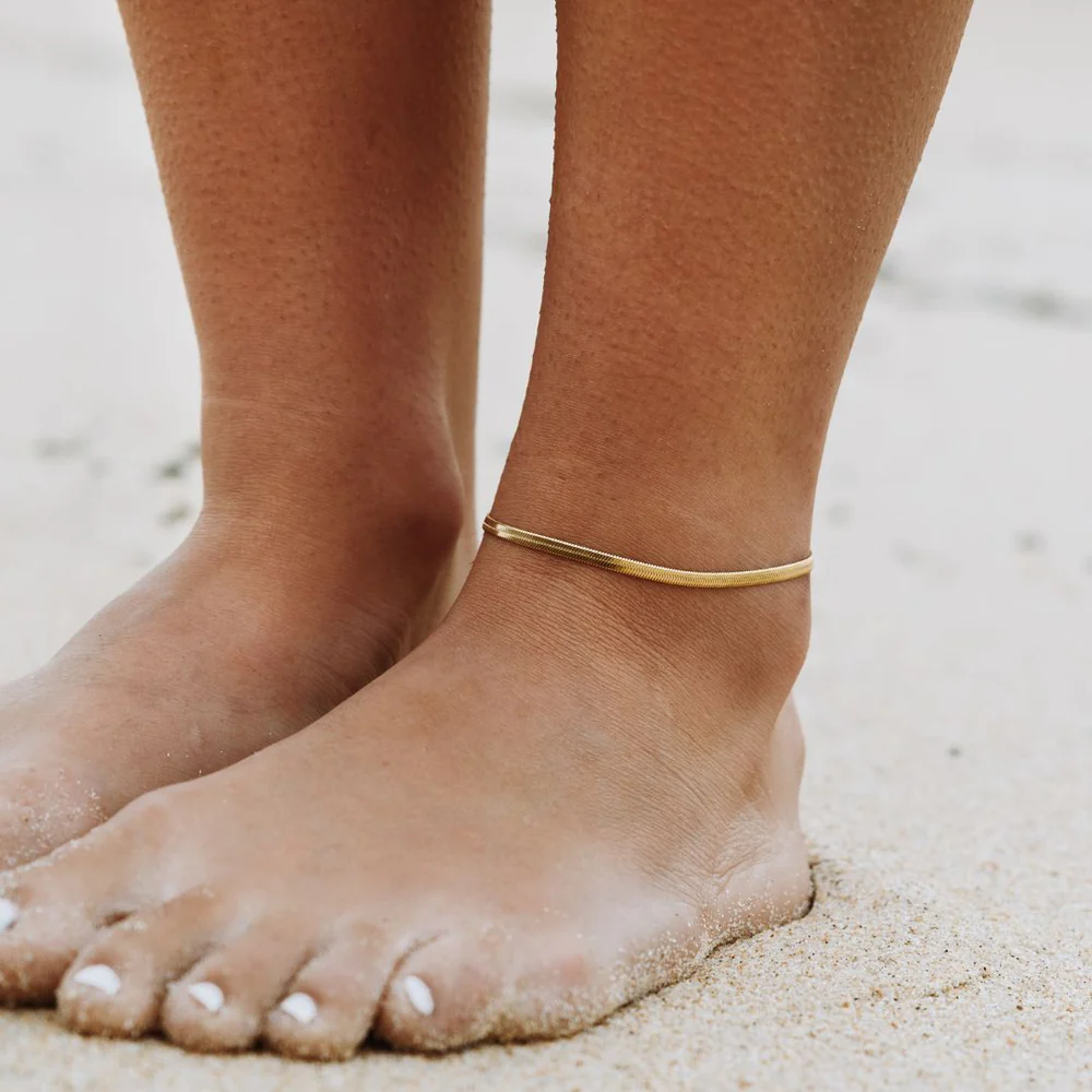 Newport Herringbone Anklet