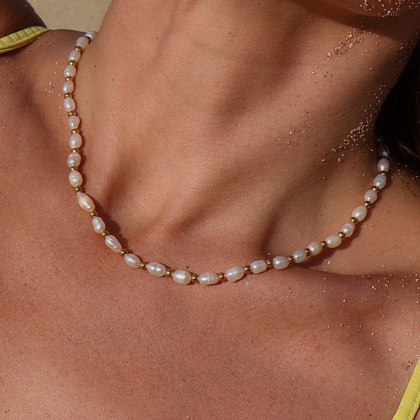 Bali Wave Pearl Necklace