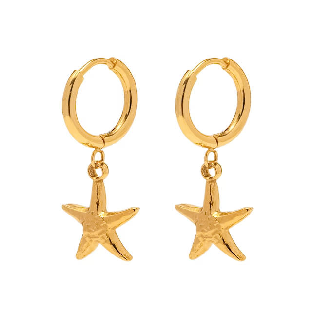 Kora Starfish Hoop Earrings