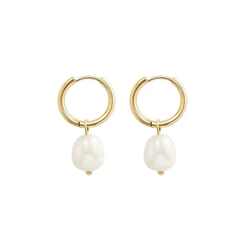 Mother of Pearl Hoop Earrings