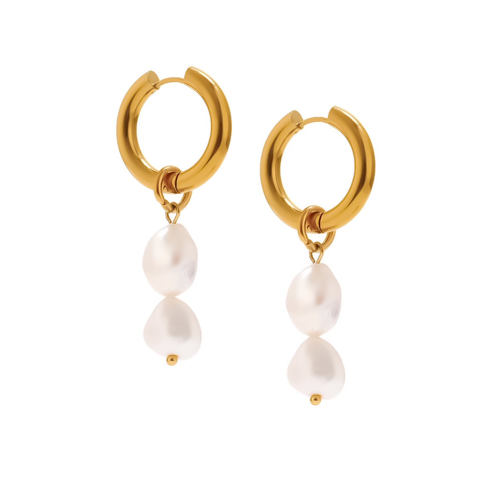 Ocean's Grace Pearl Hoops