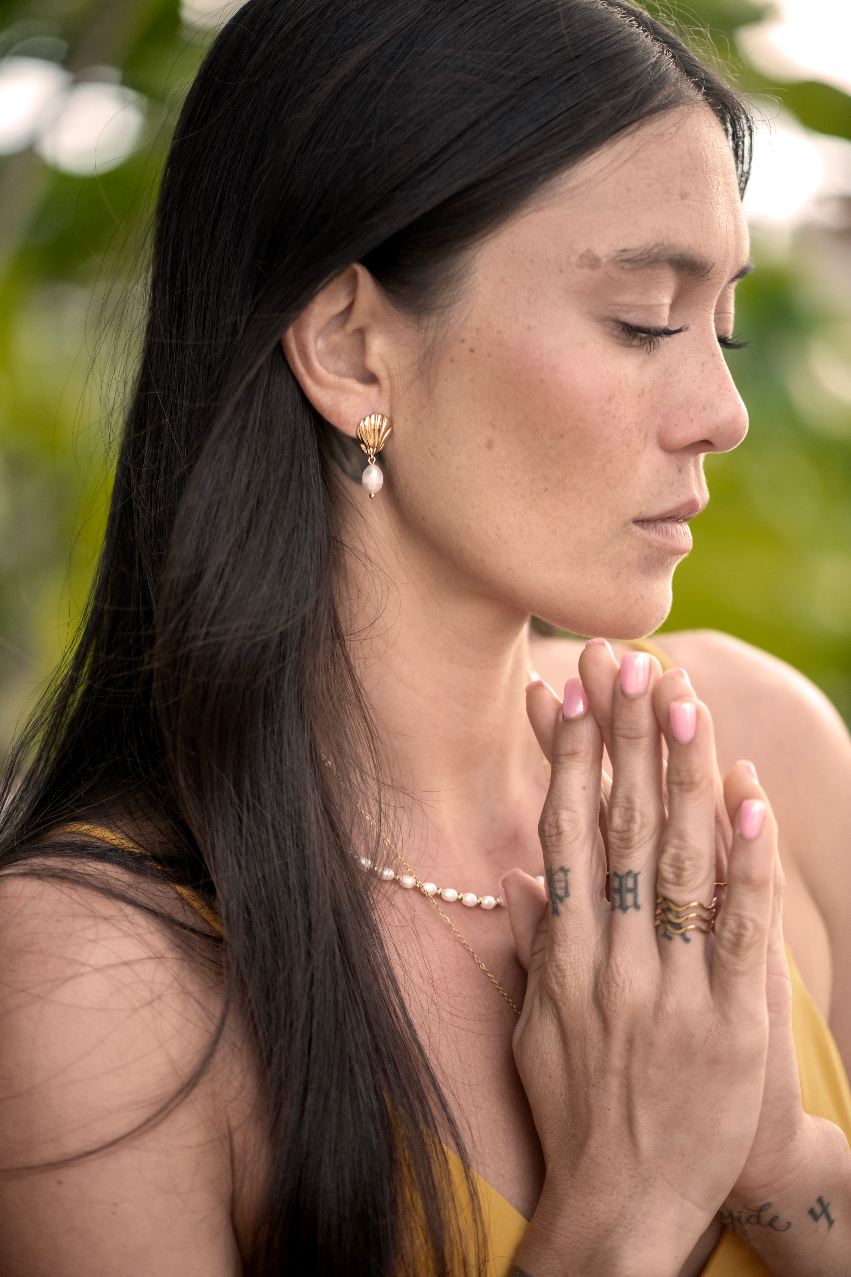 Bali Wave Pearl Necklace