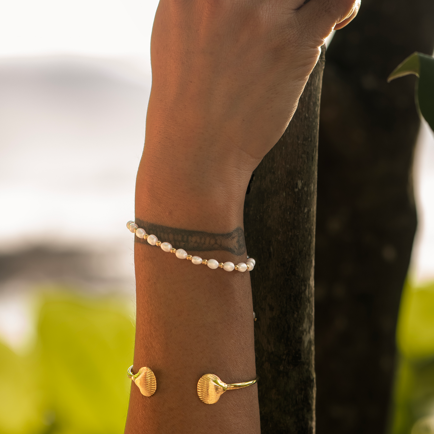Bali Wave Pearl Bracelet